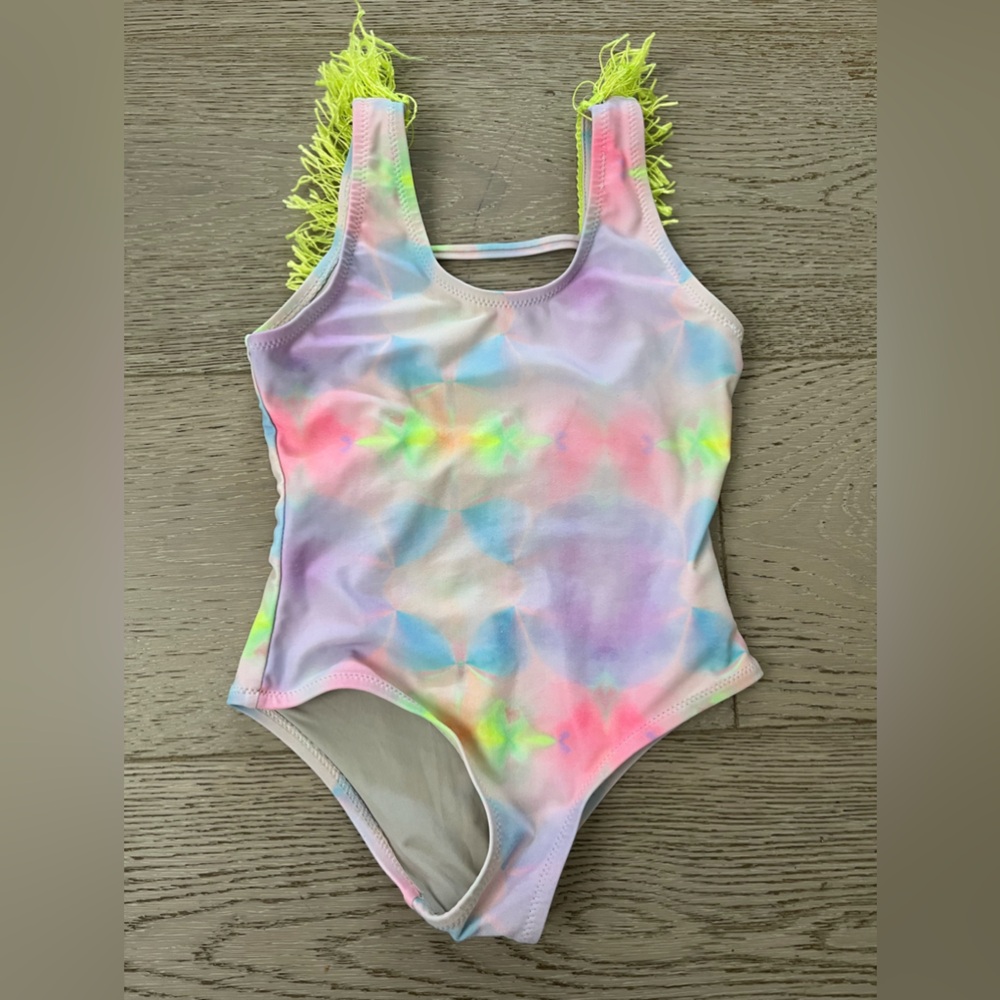 5/$25 🌺 🌴 ❤️ Shade critters fringe tie dye neon swimsuit
